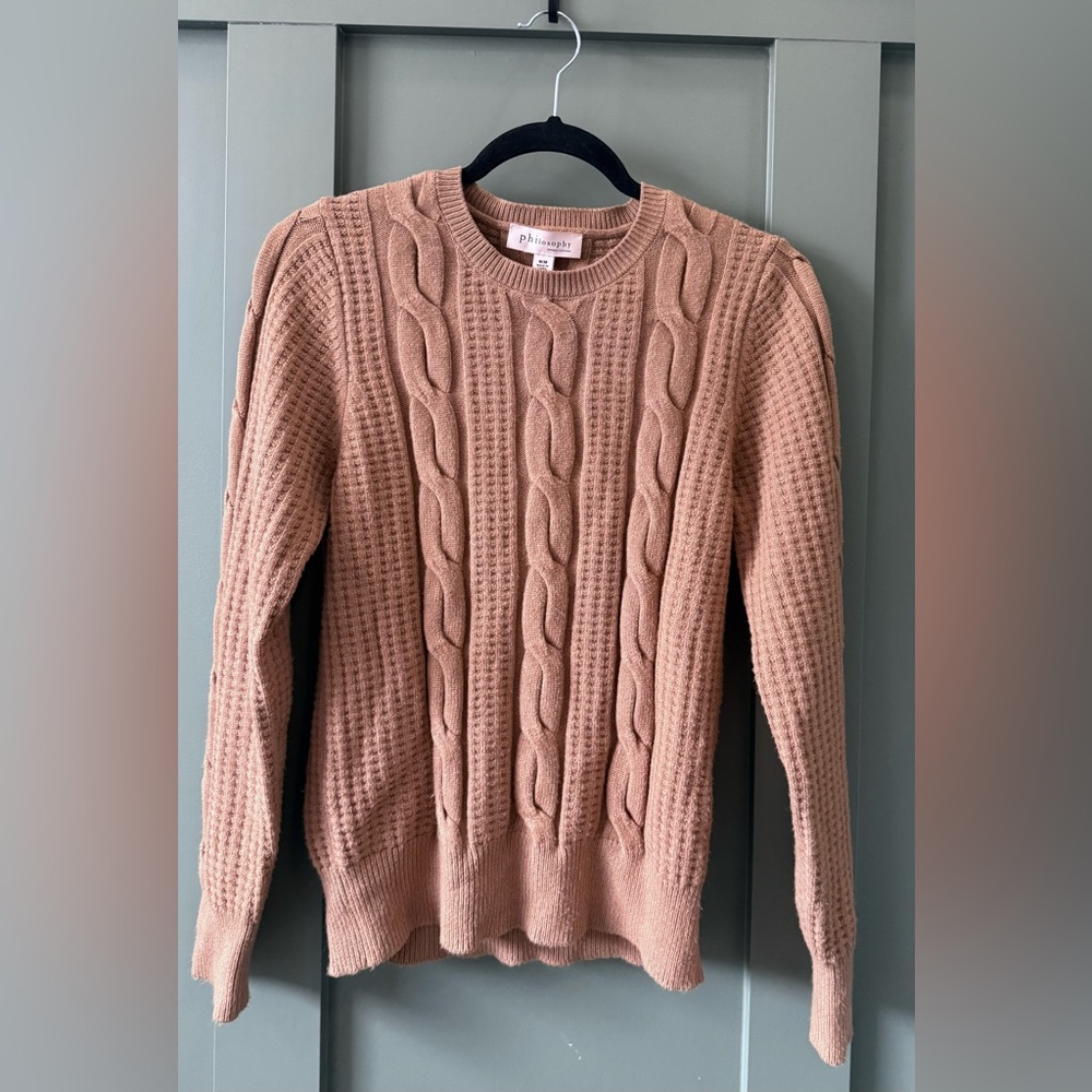 Philosophy Women's Cable Knit Sweater - Tan